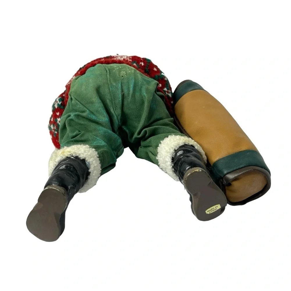 Golfing Santa Christmas Figure With Sweater and Golf Bag‎ 9.5